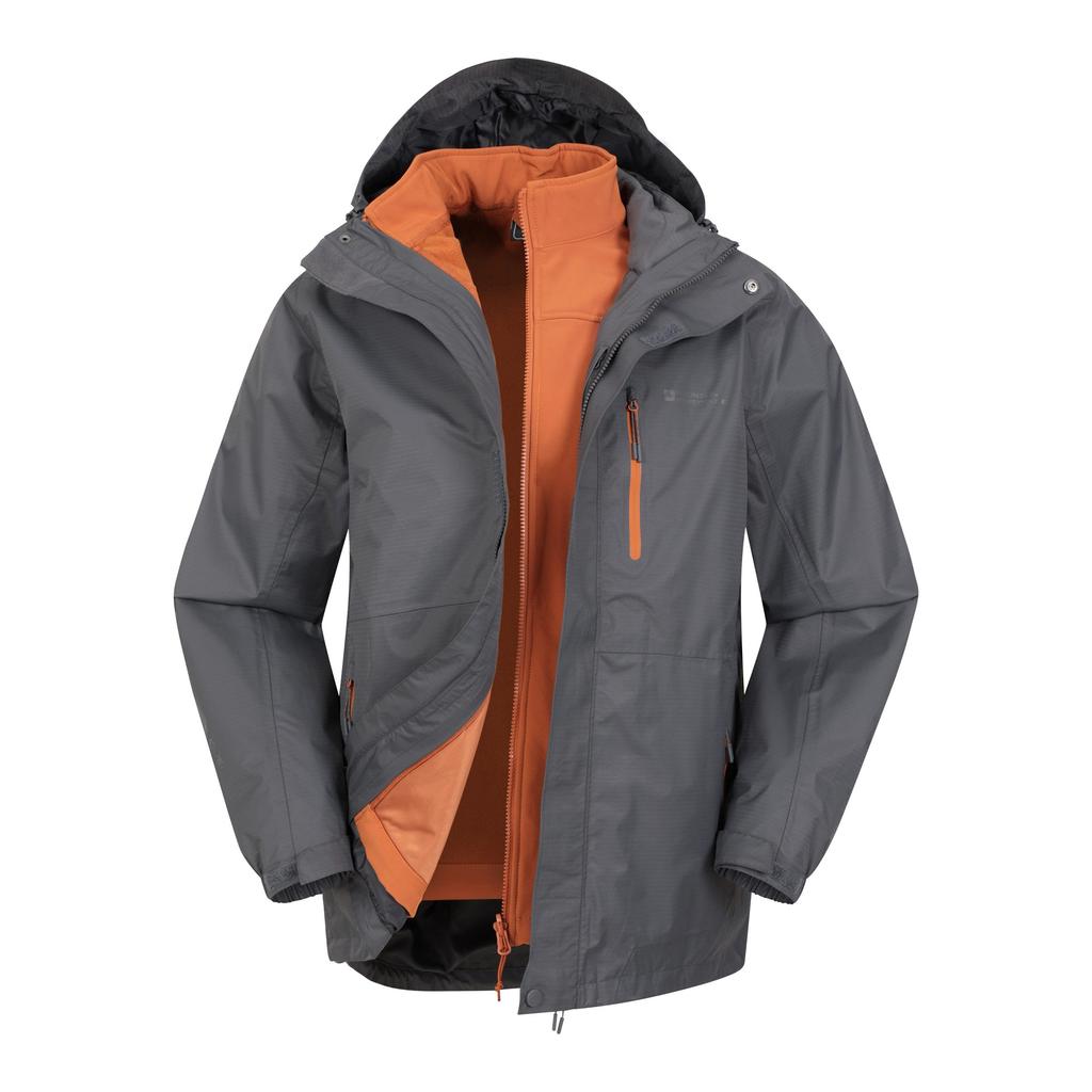 Mountain Warehouse Men's Bracken Extreme 3 In 1 Waterproof Jacket