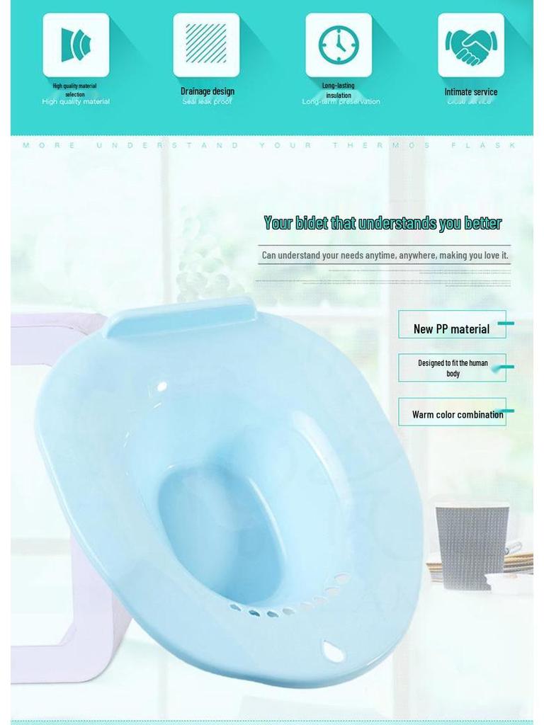 Portable Sitz Bath for Soothing and Hygiene: Ideal for Postpartum, Hemorrhoid Relief, Female Care, and Soaking.