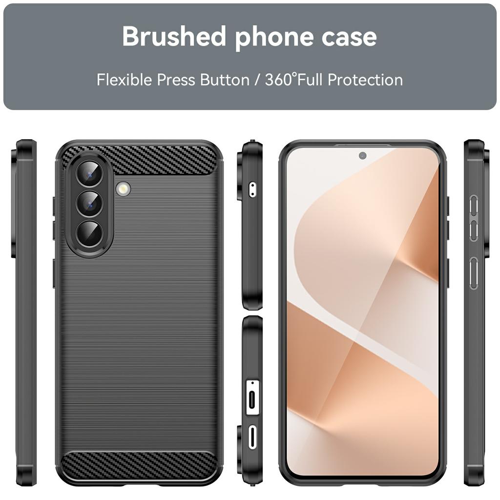 For Samsung Galaxy A57 5G Case Protective Phone Cover Carbon Fiber Texture Brushed