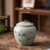 Hand-Painted Ceramic Tea Storage Jar Set: Moisture-Proof Chinese-Style Sealed Can for Home