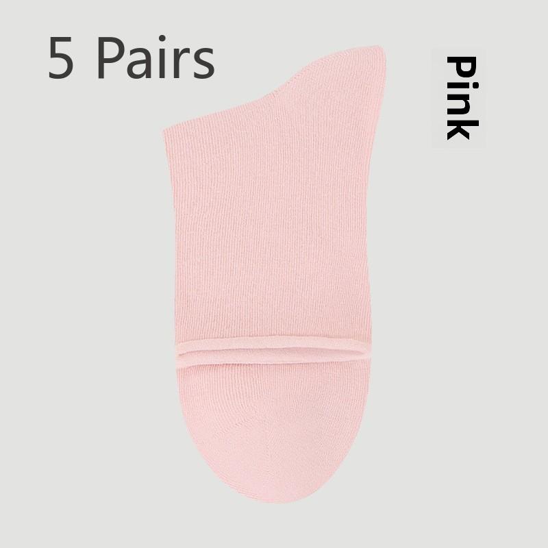 5 Pairs Socks Midtube Socks Women's Socks Women's Autumn and Winter Cotton Socks Maternity Color Socks
