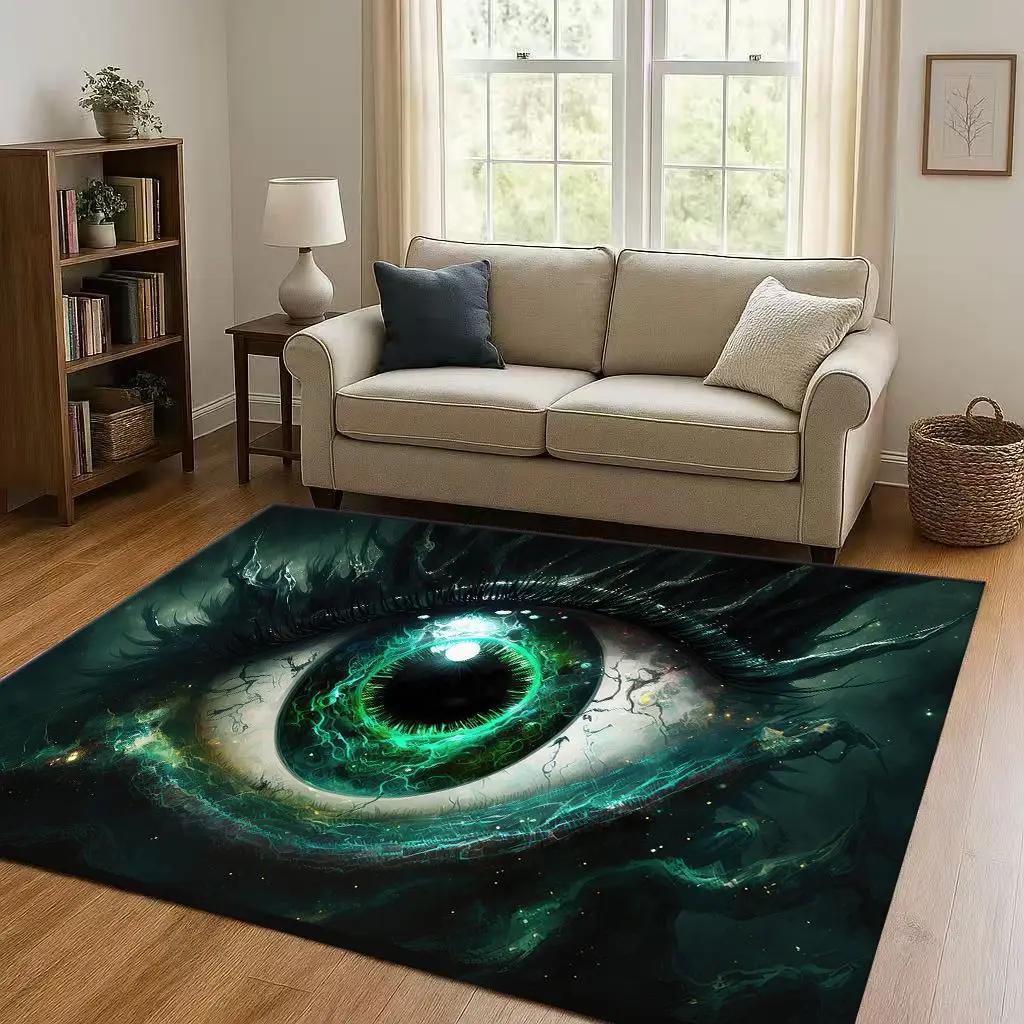 3D Freemasonry All Seeing Eye Symbol Evil Eye Living Room Non-Slip Area Rug Carpet for Bedroom Playroom Sofa,Home Decor Doormat