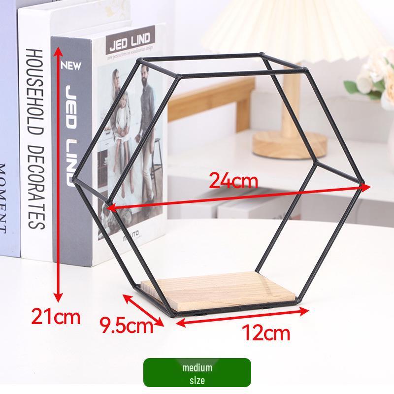 Hexagonal Wall-Mounted Storage Shelf for Living Room or Bedroom
