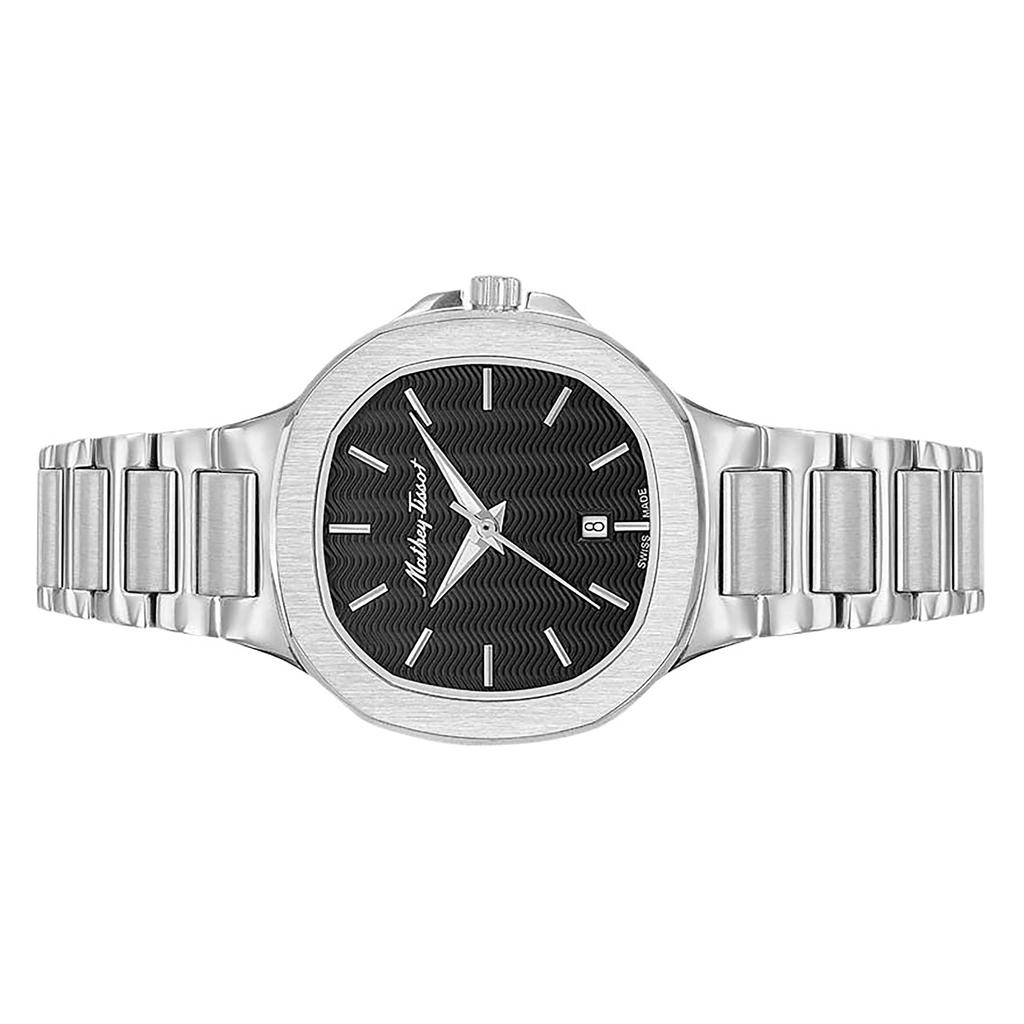 Mathey-Tissot Evasion Edelstahl schwarzes Zifferblatt Quarz D152AN Damenuhr