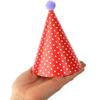 Chapeaux de fête d'anniversaire à pois Coloré Chapeau d'anniversaire en papier Ensemble DIY Fait main avec pompons Bandeau d'anniversaire pour bébé Baby Shower
