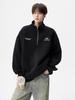 Men's Korean Style Trendy Half-Zip Stand Collar Hoodie - Autumn 2025 Loose Casual Jacket Top