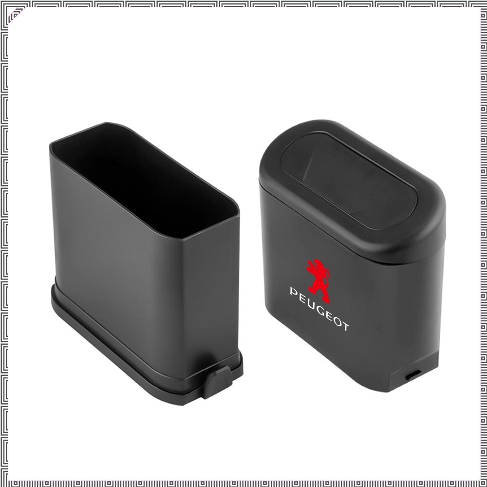 1pc With Lid Mini Car Trash Can Garbage Bin For Peugeot 206 307 308 3008 207 208 407 508 2008 5008 205 Auto Hub Cap Accessories