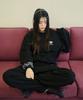 Mihebeu [Unisex] Stitch Classic Logo Sweatpants Black