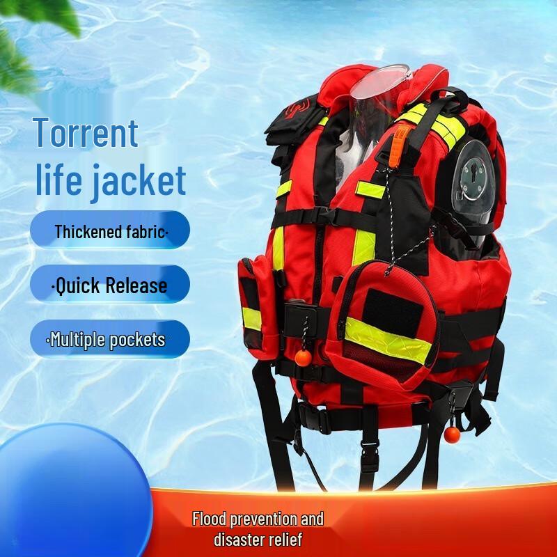 OLOMM Heavy Duty Whitewater Rescue Life Vest with Collar Size 1