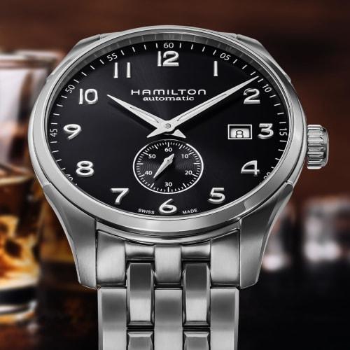 Hamilton Jazzmaster Maestro Small Second Auto Watch, Black Dial, Stainless Steel, Sapphire Crystal, Automatic, 5 ATM Water Resistance, 39.5mm, Swiss M