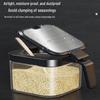 Ruhan Airtight Glass Spice Jar Set with Spoons