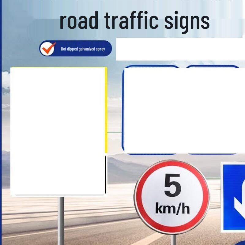 SANSHENG Round Traffic Warning Sign 80x80cm