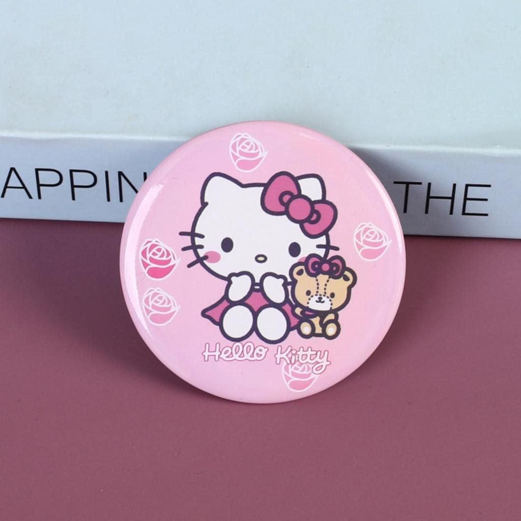 Round Metal Badge Pin with Cartoon Character Design Durable Enamel Finish Suitable for Backpacks Jackets and Collectors Accessories
