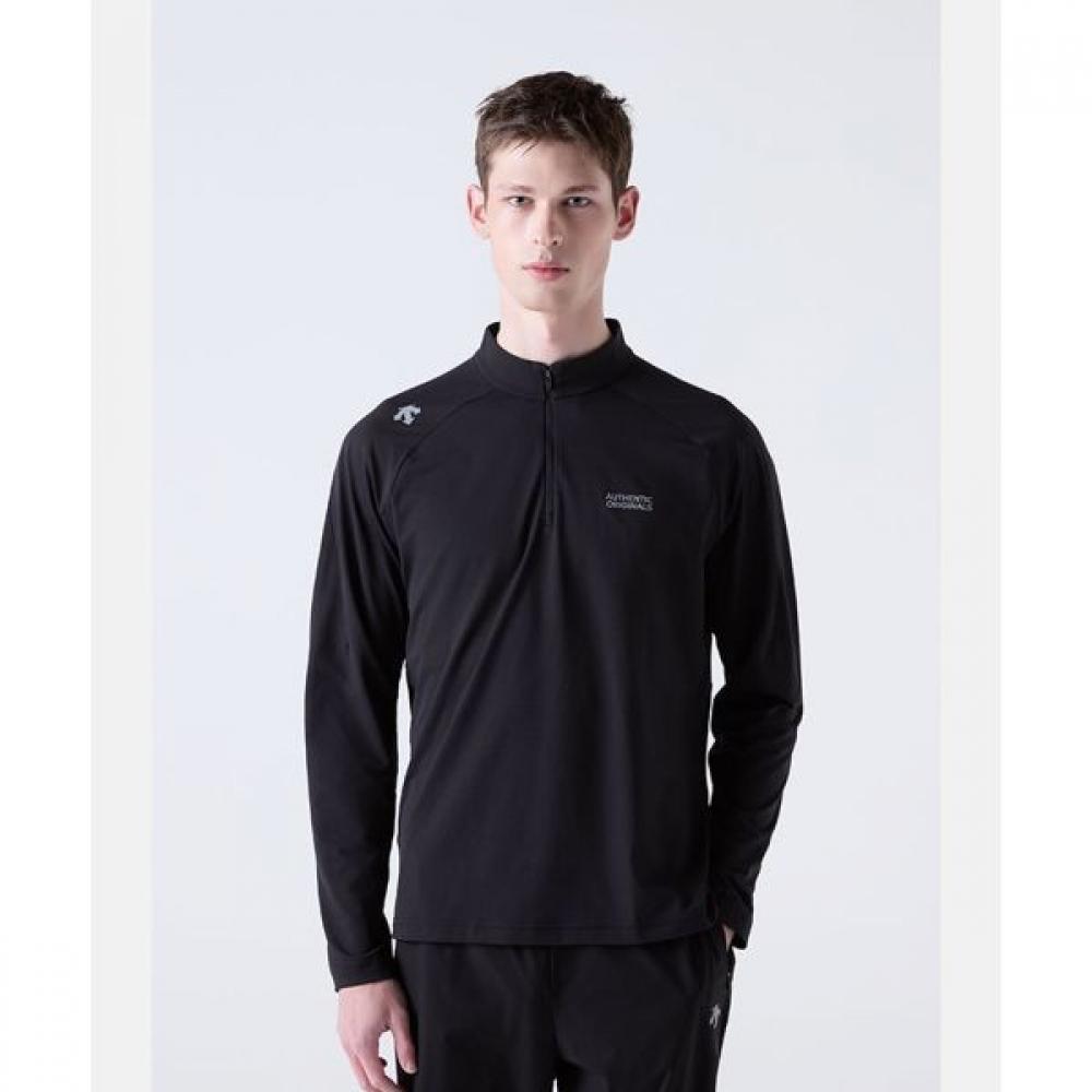 

DescenTe Running Half Zip Quick Dry Long Sleeve T shirT Black BLK0BLACK/100