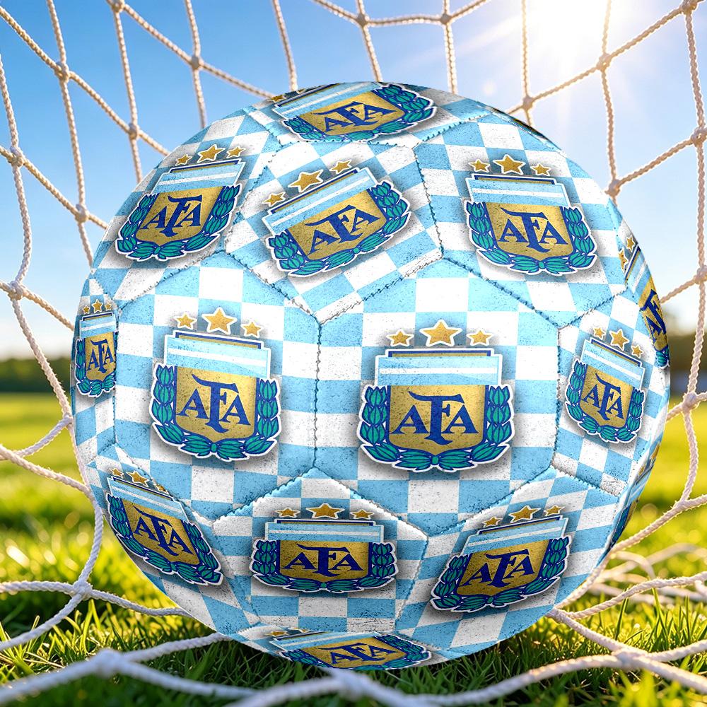 1pc Argentina Football Crest Size 5 Soccer Ball, Suitable for Practice Matches/tournament Training,Lightweight and Durable Logo7071