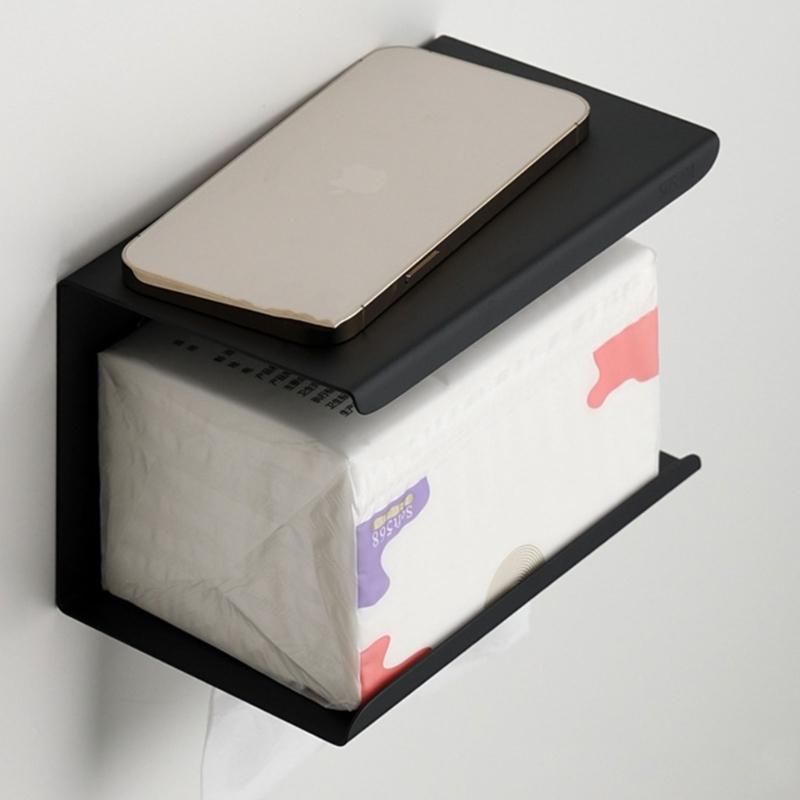 Punch frees Tissue Dispensers Corrosion Resistant Tissue Stand Contemporary Square Tissue Box Cover Metal for Bathroom