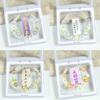 Ancient-style butterfly memory circle bracelet - girl's lustrous colored bead string necklace