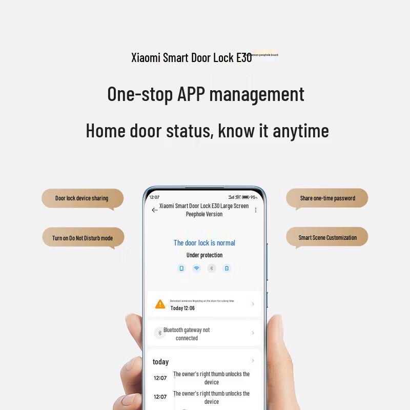 Xiaomi Smart Door Lock E30 Visual Cat Eye