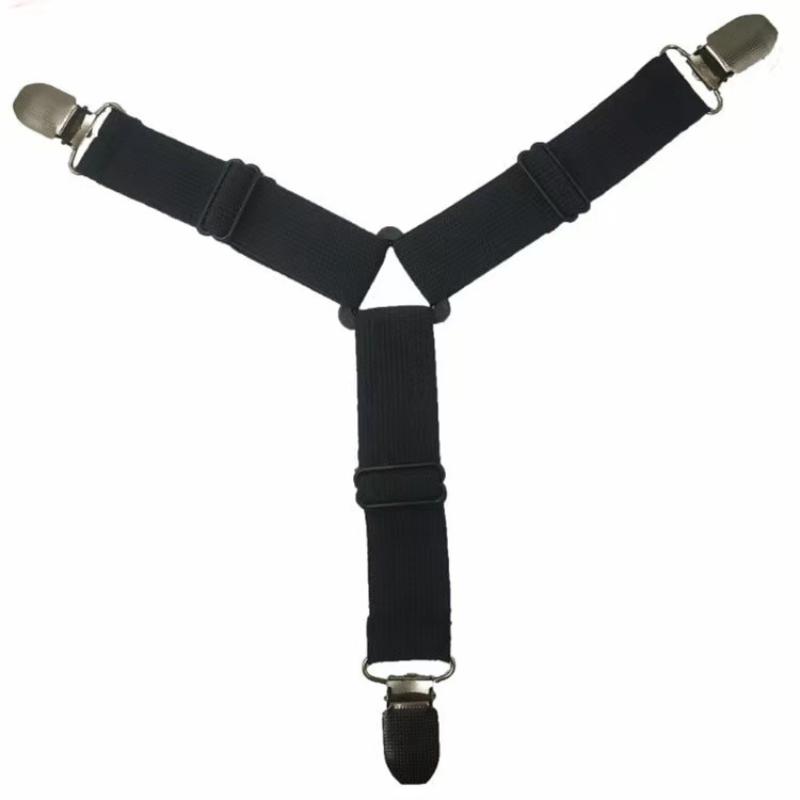 Bed Sheet Holder Adjustable Elastic 12 Clips Fixed Holder Mattress Clip Fasteners Cover Blankets Grippers Fixing Non-Slip Strap