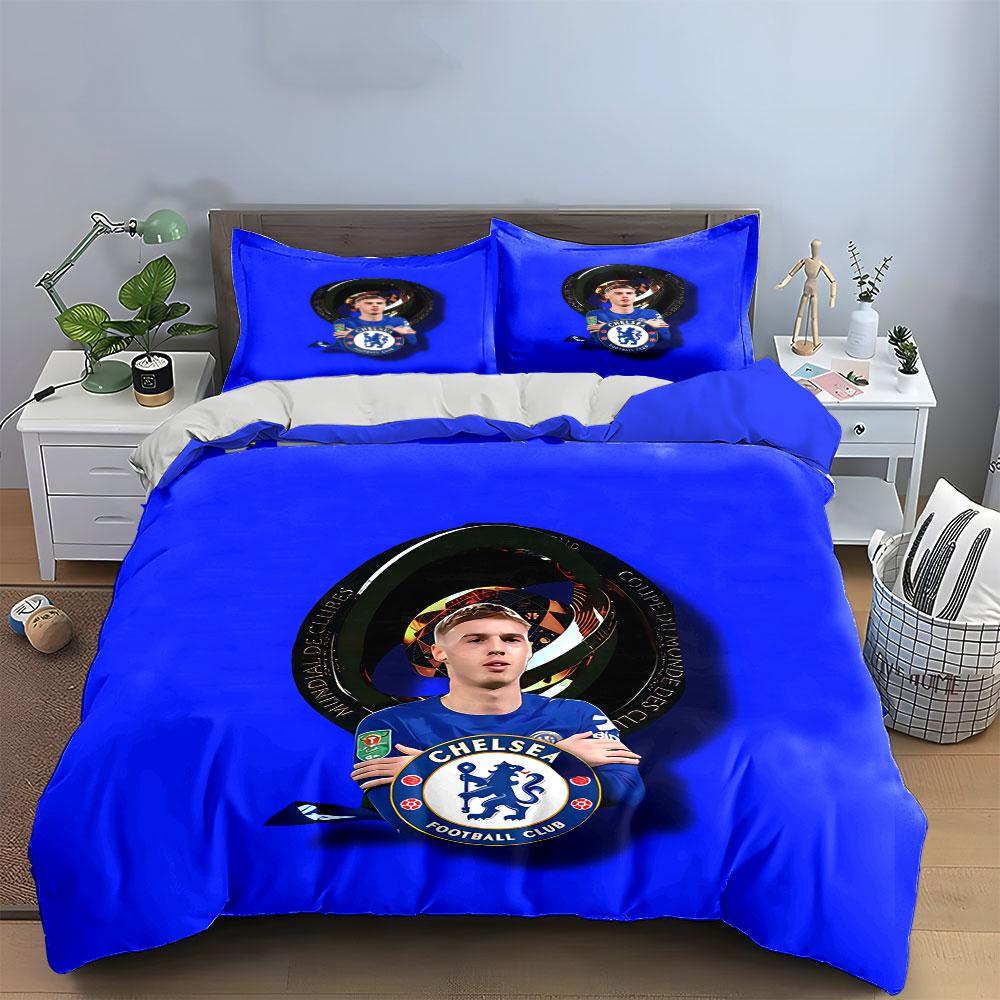 Chelsea FC Player Poster Bedding Duvet Cover Set Duvet Cover Pillowcases (1*Duvet Cover 2*Pillowcases, Without Duvet Insert)