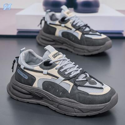 Zapatos nuevos de primavera para hombre, zapatillas deportivas de malla transpirable, zapatillas versátiles para hombre que aumentan la altura, zapatillas casuales para correr, zapatillas de papá