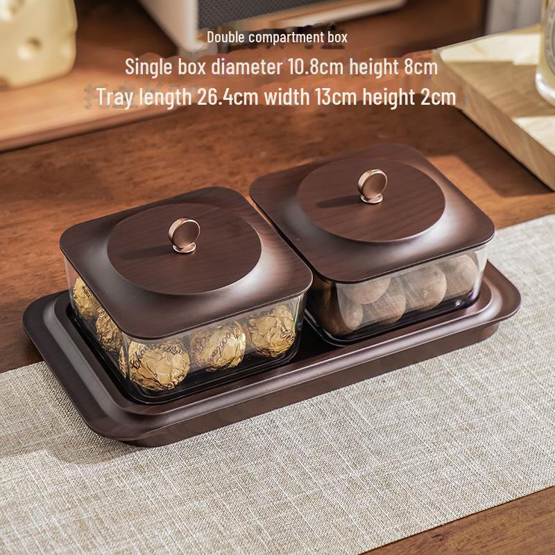 

Подставка для закусок и конфет в стиле ретро с имитацией древесного зерна для журнального столика в гостиной