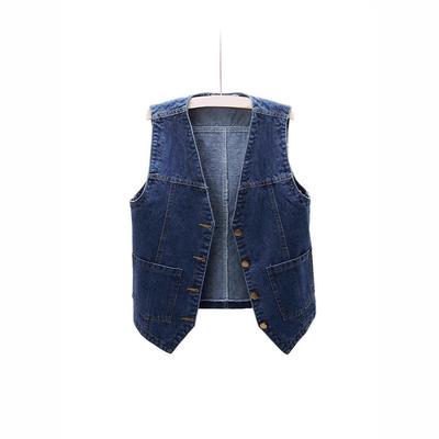 Damen Koreanischer Stil Sommer Ärmellose Lockere Jeansweste