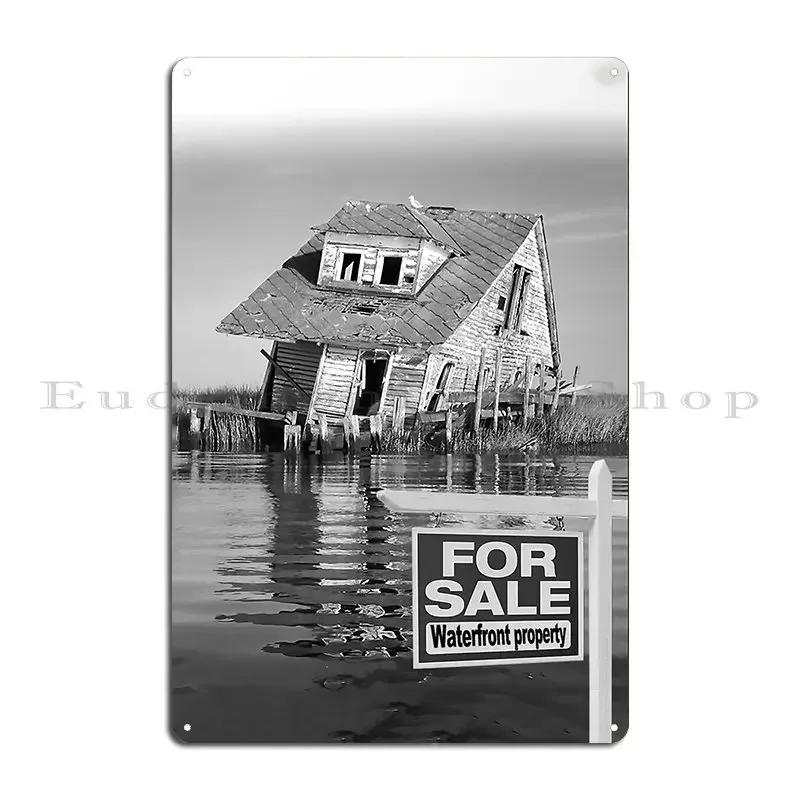 Waterfront Property For Sale Metal Sign Printed Pub Home Cinema Garage Tin Sign Poster 20x30cm(7.8x11.8inch)