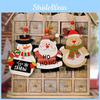 Trees Decoration Christmas Printed Wooden Shopping Mall Atmosphere Dress Up