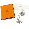 Great HERMES Necklace Talisman Pegasus Chain Silver Mens Used