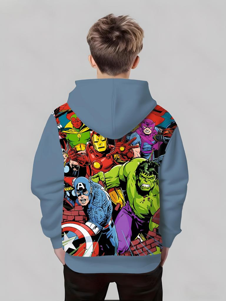 Autumn and Winter Children's 3D Printed Anime Hoodie, Casual Personalized Sports Top, Hoodie