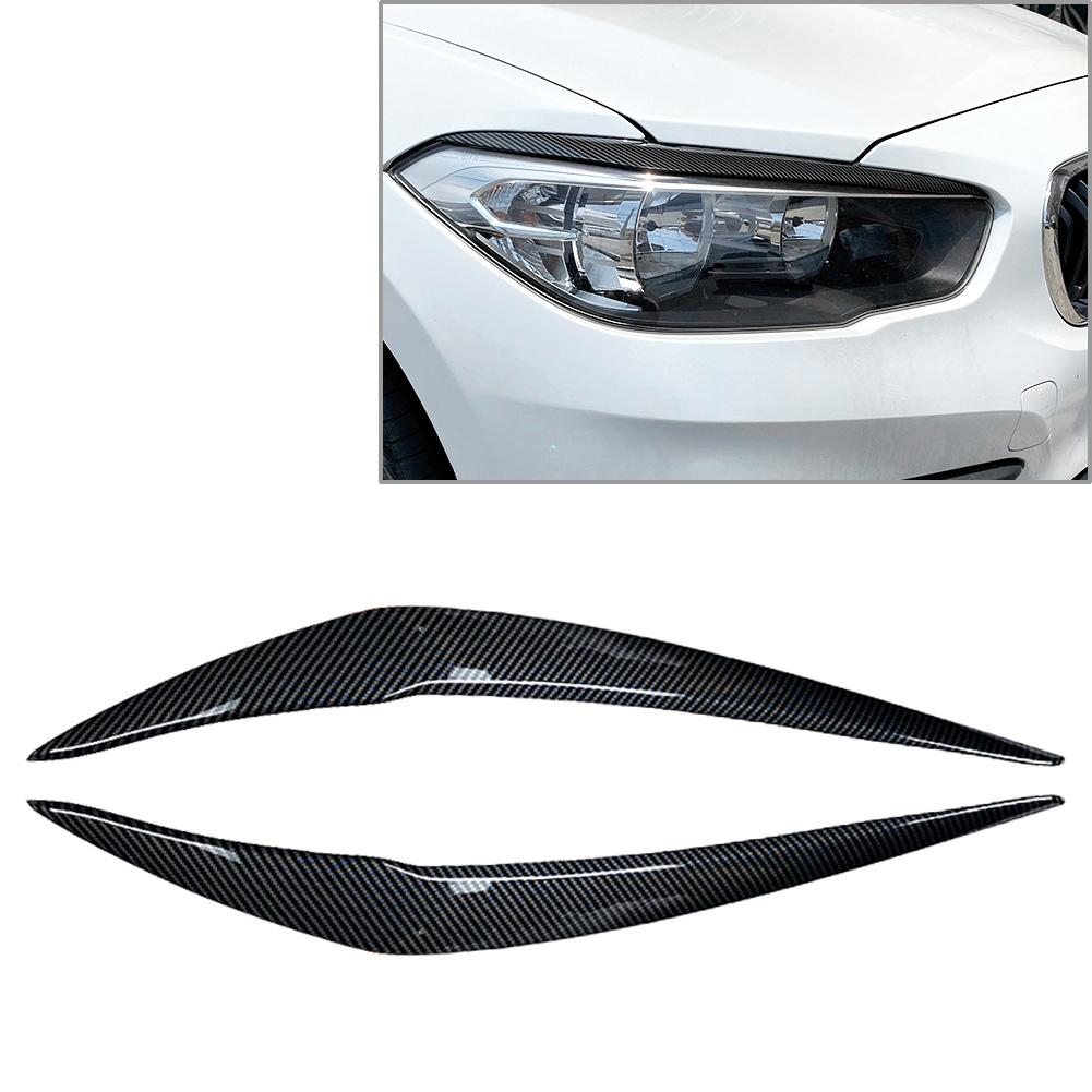1Pair Car Front Headlight Eyebrow Eyelid Cover Accessories For BMW 1 Series F20 Late 118i 120i 2015 2016 2017 2018