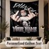 Custom Text Printed Tapestry Eminem Pattern Large Wall Hanging Indoor Room Decor
