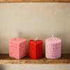 1pc Love Pillar Candle Mold | Embossed LOVE Letters Cylinder & Cube Mold, Silicone Material, Irregular Shape, Ideal for Wedding, Handmade Soap