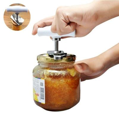 Abridor de potes ajustável de aço inoxidável, tampas de abridor de potes, abridor de garrafas, abridor de latas para acessórios de cozinha de 3 a 9,5 cm