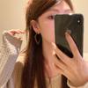 Retro Leopard Print Flocked Hoop Earrings for Women - High-End Circle and Stud Styles with Personality