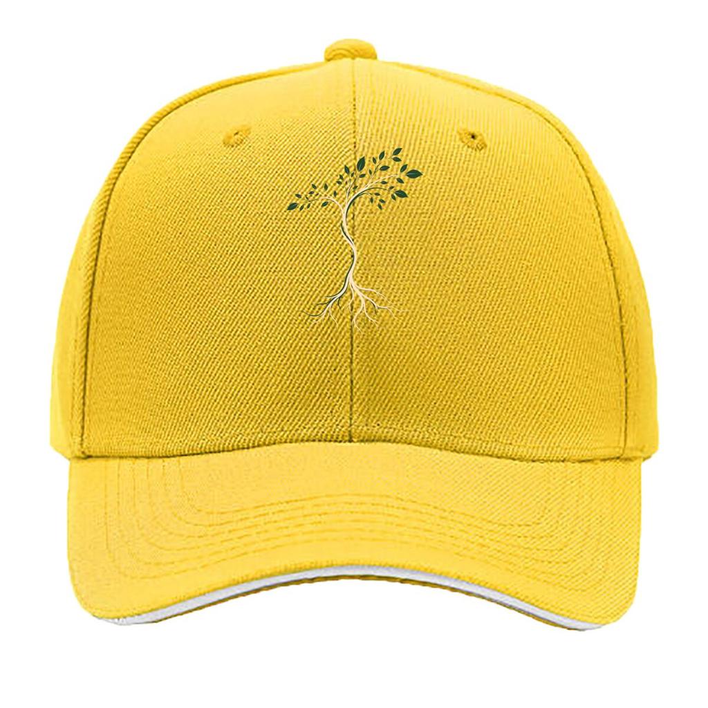 Minimal Botanical Roots Line Art Hip Hop hat Fashion Outdoor Sports Sandwich Baseball Cap