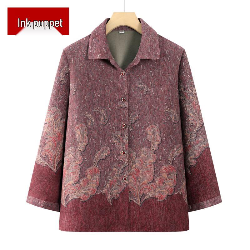 

Mouou Women s Floral Lapel Spring/Autumn Cardigan Jacket XL