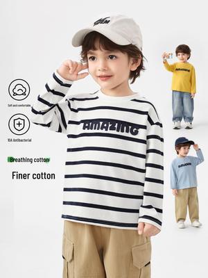 Right European Boys' Long-Sleeve T-Shirt 2026 Spring/Autumn New Style for Toddlers