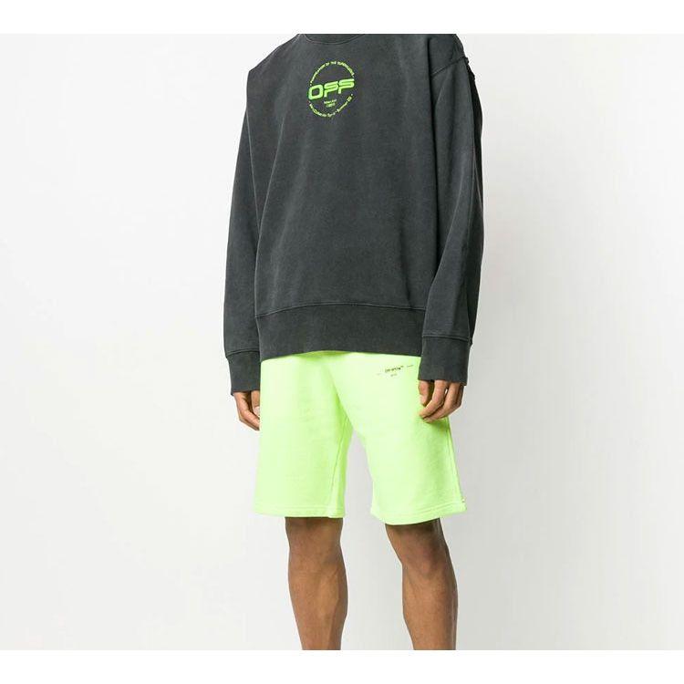 Off-White SS20 Front OFF Print Back Big Hand Logo Sweatshirt Men Tops Black OMBA037R20E300131088