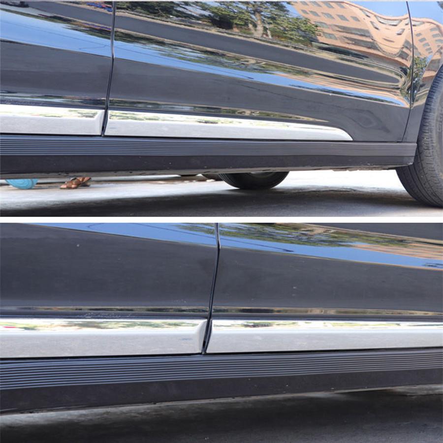 Universal 2M Flexible Rubber Car Side Skirt Anti-Collision Scratch-Resistant
