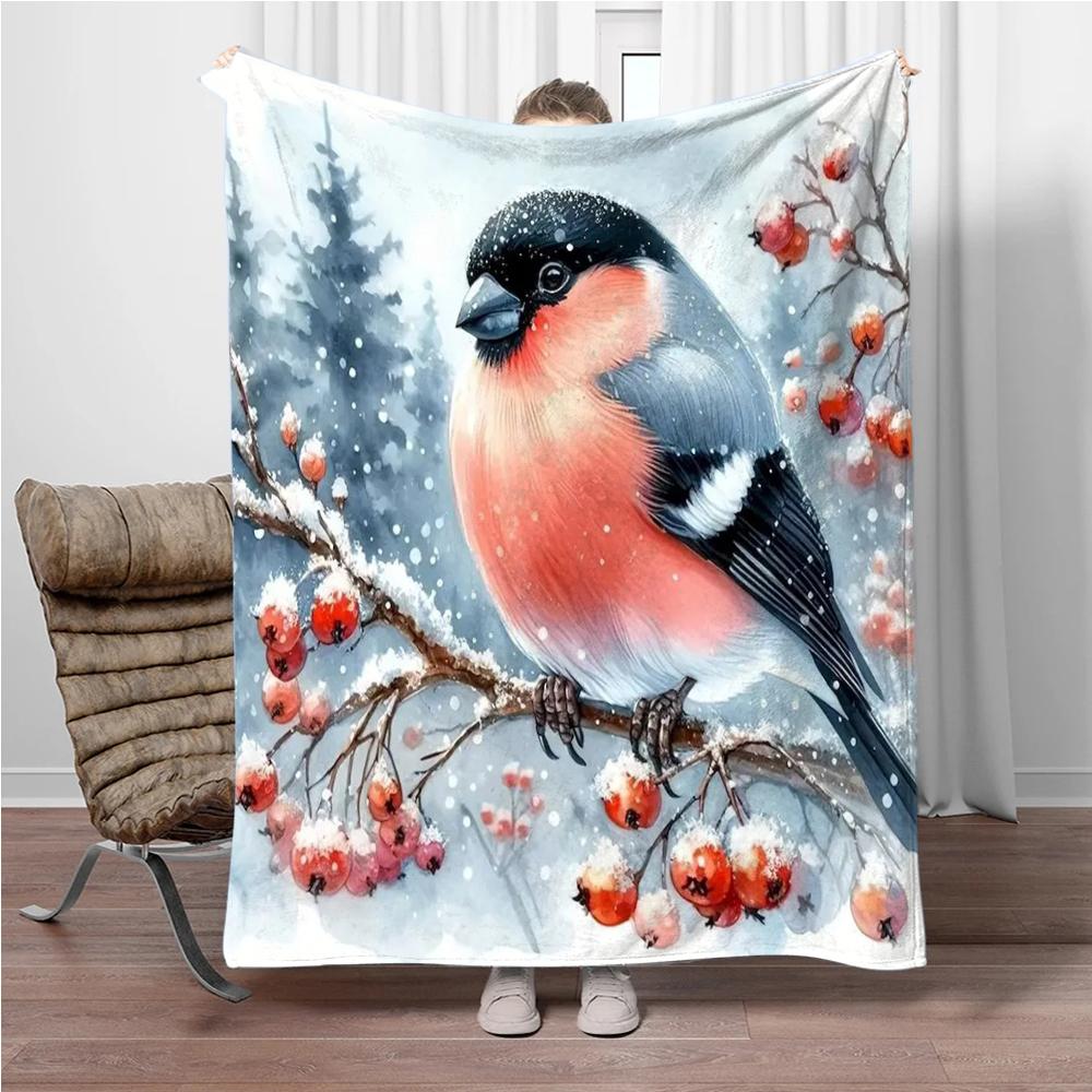 Animals Bear Penguin Flannel Blanket Fluffy Children Adults Sofa Plush Bedspread Throw Lunch Blanket for Sofa Bed Camping Gift