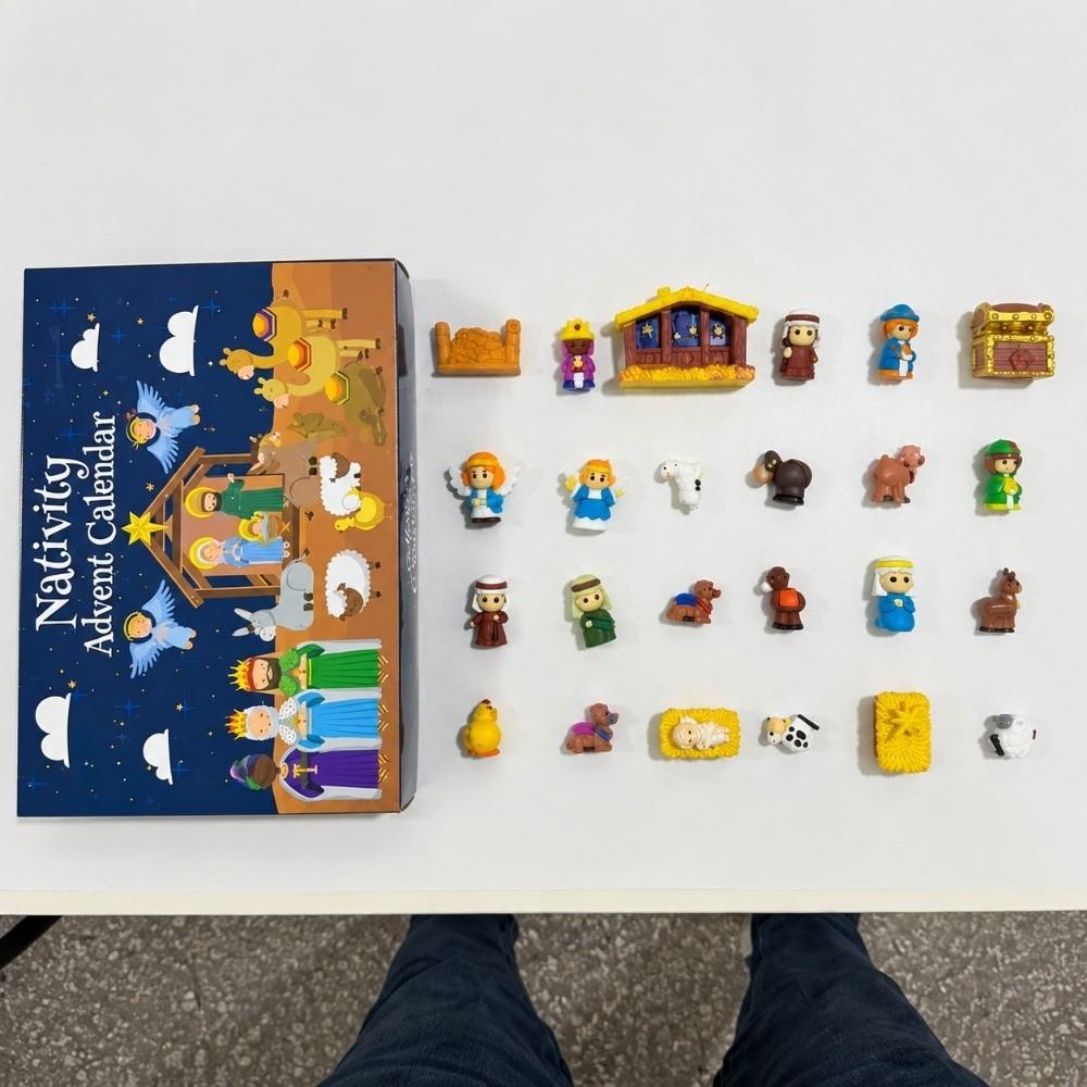 Resin Doll Christmas Advent Calendar Nativity Scene Advent Calendar Winter Party
