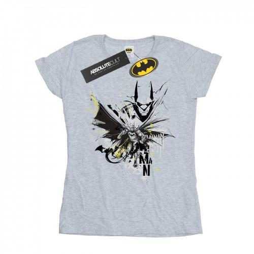 

DC Comics Womens/Ladies Batman Batface Splash Cotton T-Shirt XXL білий