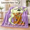 Scooby-Doo Custom Name Flannel Throw Blanket Soft Warm for Sofa Bed Indoor Home Use