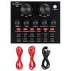 V8 ABS Black Bluetooth Volume Adjustment Voice Change Live Broadcast Sound Card for Mobile Phone