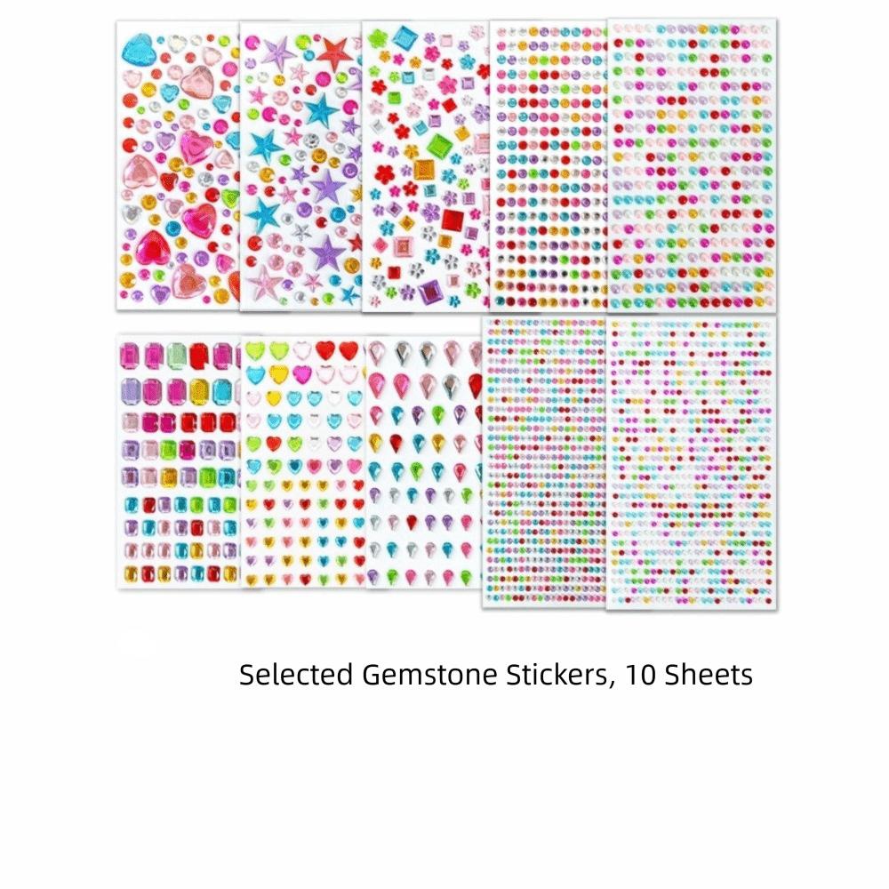 3D Rhinestone Rhinestone Stickers Mix-And-Match Self Adhesive Rhinestone Sticker Dress-Up