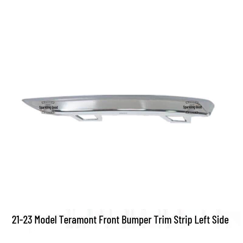Touareg 21-23 Front & Rear Bumper Chrome Strips; Rear Exhaust Decorative Panel