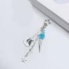 Cute Guitar Star Button Keychain Pendant Bag Phone Pendant Women Backpack Handbag Charm Lovely Hanging Decoration