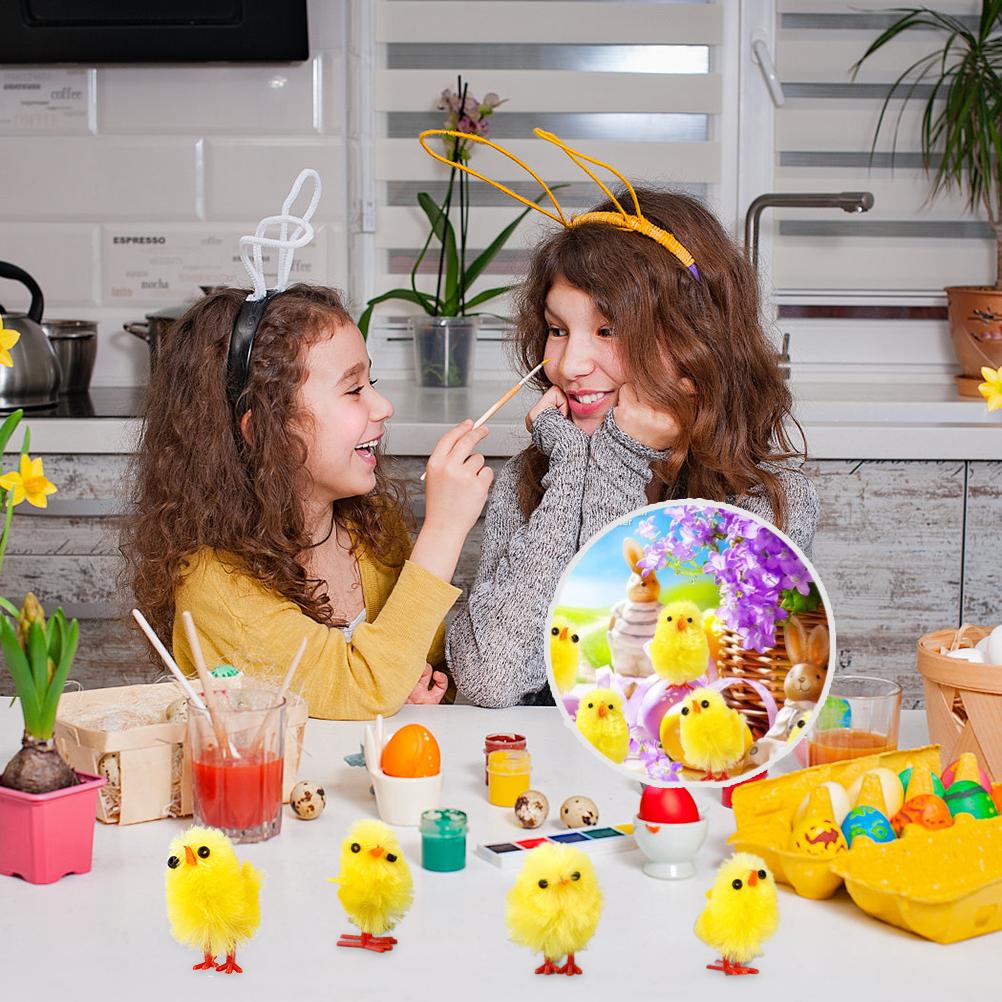 60 PZ Pulcini di Pasqua Mini Decorazione Pasquale Gialla Giocattolo Decorazione Casa Giardino Primavera Bomboniere Festa e